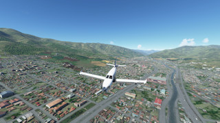 Landing approach for Alejandro Velasco Astete (SPZO) (elevation 10,859ft) at Cusco, Peru